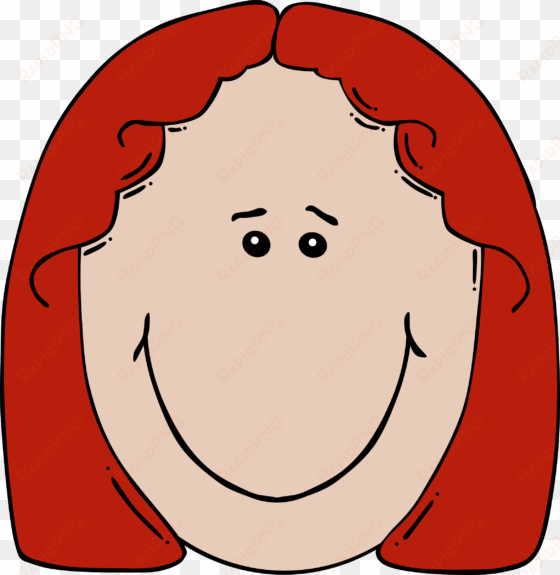 image transparent download lady face cartoon big image - redhead cartoon with glasses