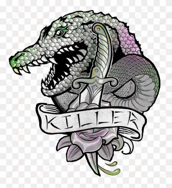 image transparent library deadshot drawing logo - killer croc suicide squad tattoo
