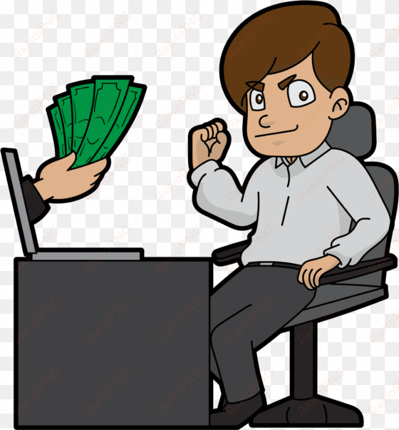 image transparent stock file guy succeeds at making - money cartoon png