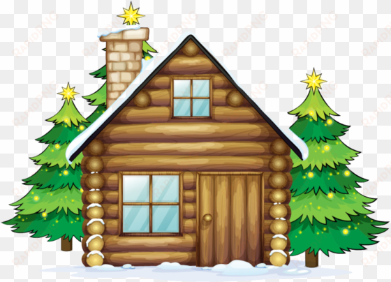 image transparent stock log cabin clipart - wood house vector free