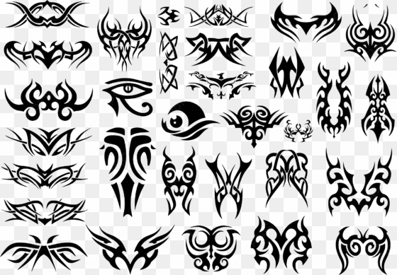 image transparent stock tattoos big image png - tribal tattoos black and white