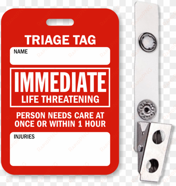 immediate life threatening triage tag - black triage tag