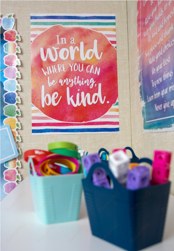 in a world where you can be anything,be kind positive - poster