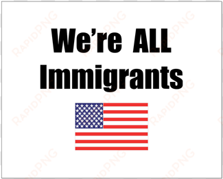 in america, almost everybody has an immigration story - we're all immigrants rectangle sticker