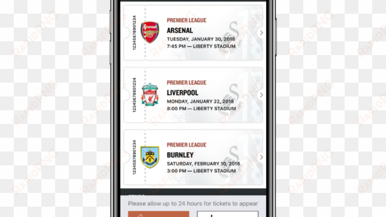 in-app ticketing displayed tickets shot - 256x256