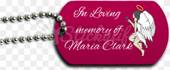 in loving memory dog tag - label