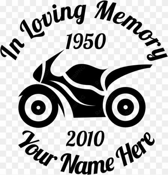 in loving memory motorcycle sticker - loving memory heart sticker