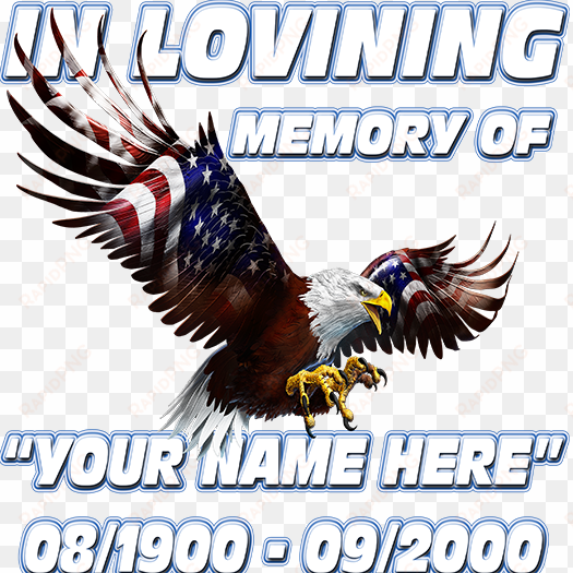 In Loving Memory Patriot Eagle Decal - Decal transparent png image