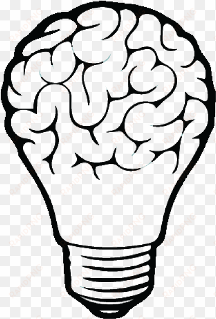 incandescent light bulb drawing brain - brain vector