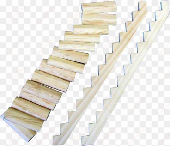 inch scale log interior dollhouse kit - easy dollhouse wooden stairs
