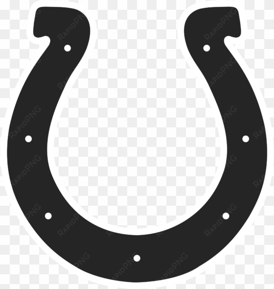 indianapolis colts logo black and white - horseshoe clipart