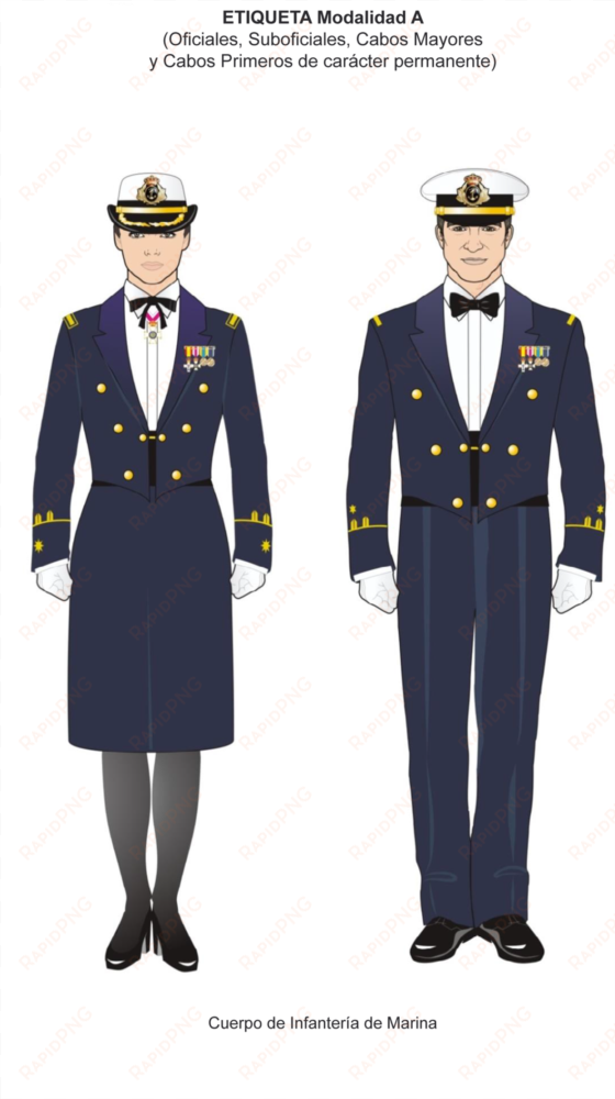 infantería de marina etiqueta a - uniformes fuerzas armadas españolas
