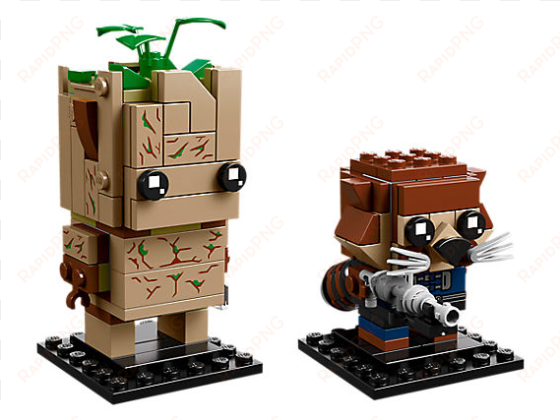 infinity war groot & rocket raccoon lego brickheadz - groot brickheadz