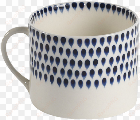 ink drop mugs - nkuku - indigo drop mug