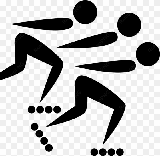 inline speed skating pictogram - inline speed skating logo