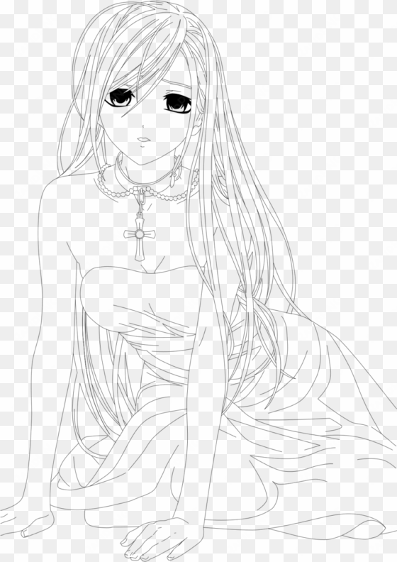 innovative rosario vampire coloring pages - line art