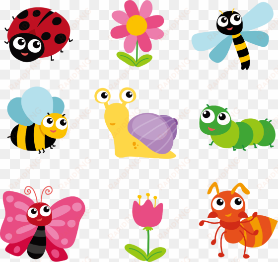 insect cartoon clip art - caterpillar to butterfly cute