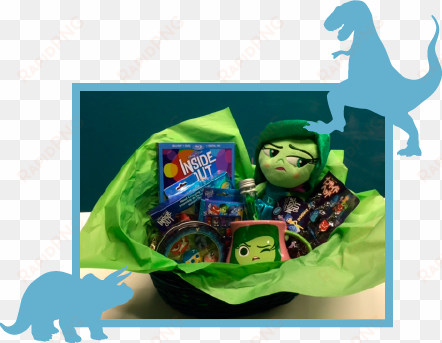 inside out disgust gift basket - animal figure