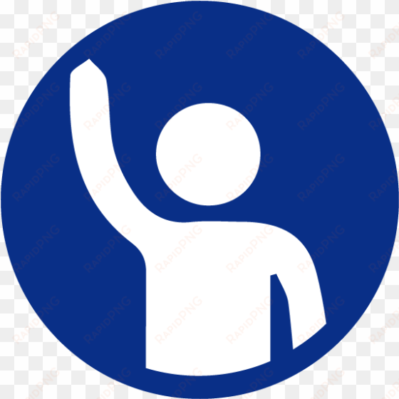 interested in getting involved with the pto - raise your hand icon