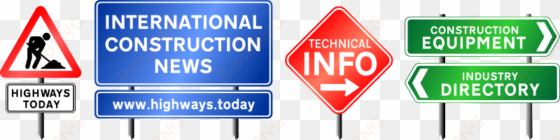 international construction news - caution construction traffic - safety sign
