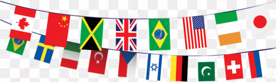 international flags banner png - world flag bunting vector free