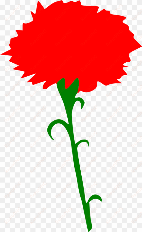 international working women's day - red carnation clip art