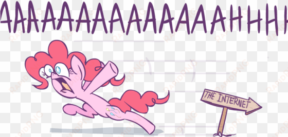 internet, pinkie pie, running, safe, screaming, sign - cartoon