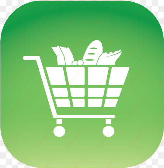 ios 7 grocery cart icon on behance - basket grocery icon