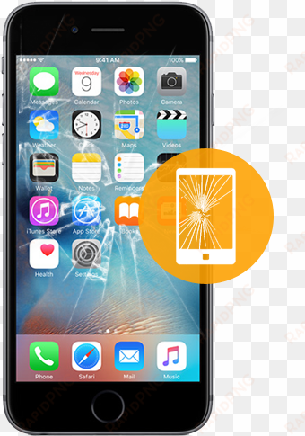 iphone 6s plus screen replacement - iphone x broken screen png