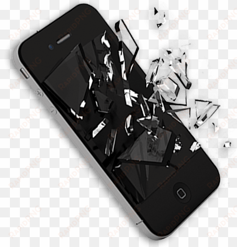 iphone-broken - broken iphone png