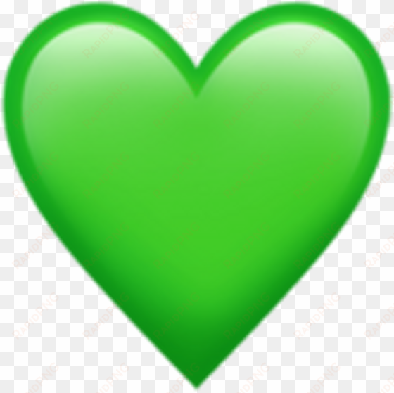 Iphone Emoji Heart Green Clip Transparent Library - Green Heart Emoji transparent png image