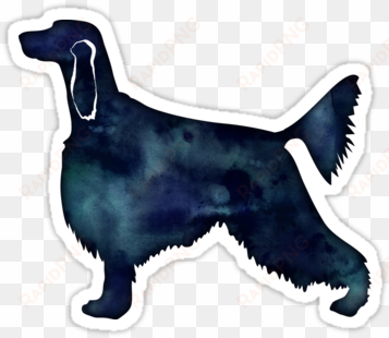irish setter dog breed black watercolor silhouette - gordon setter silhouette