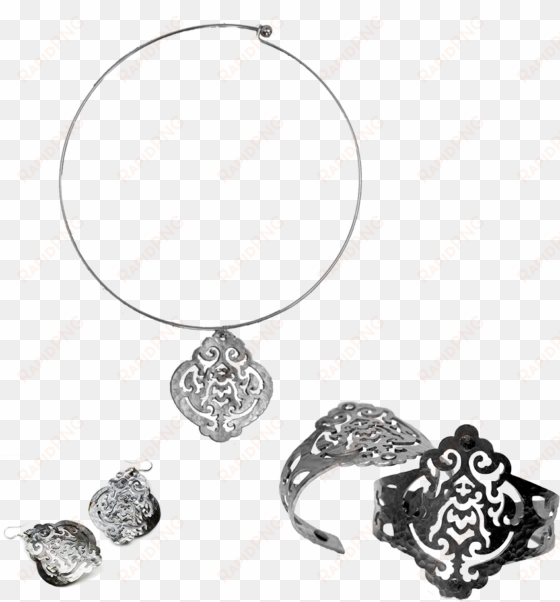 iron lace earrings cuff necklace - beekman 1802 llc