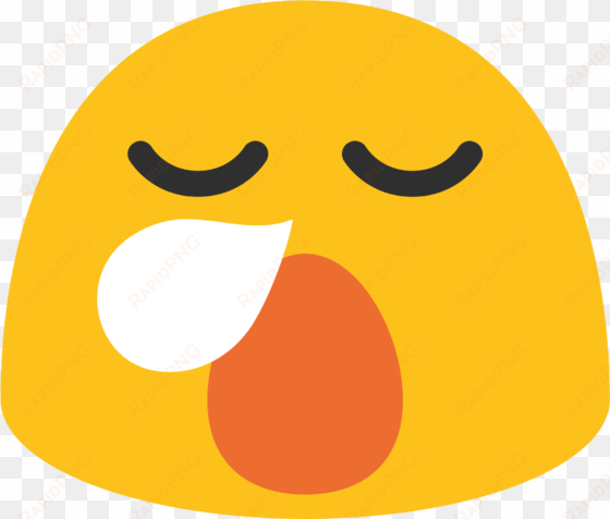 is this emoticon crying we often misuse this for crying, - transparent background yawn emoji