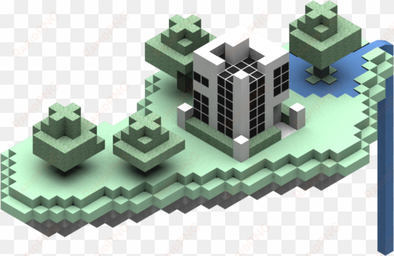 isometric minecraft modern sky island by sunkistswagfx - sky island pixel art