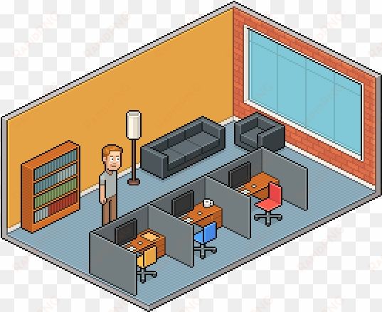 isometric pixel art might not be easily scalable but - isometric pixel art room