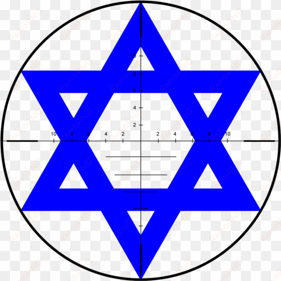 israel crosshair - blue star of david on white