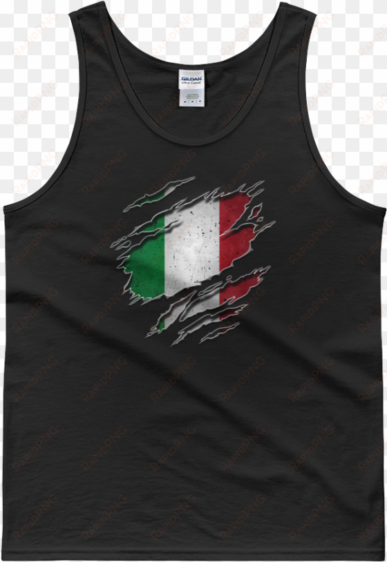 italian flag ripped chest - t-shirt