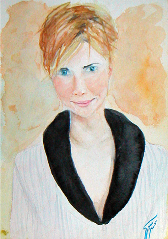 italian lady - watercolor - watercolor painting