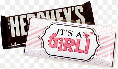 it's a girl personalized candy bar wrappers for fresh - hershey's special dark