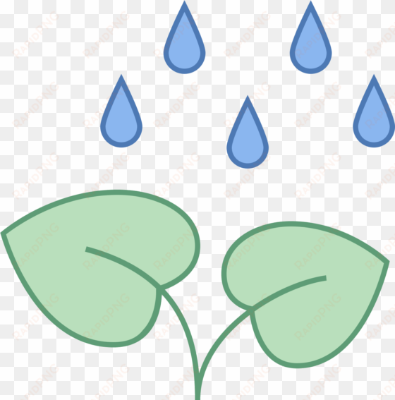 it's an icon of a growing plant with rain falling on - rain on plants clipart