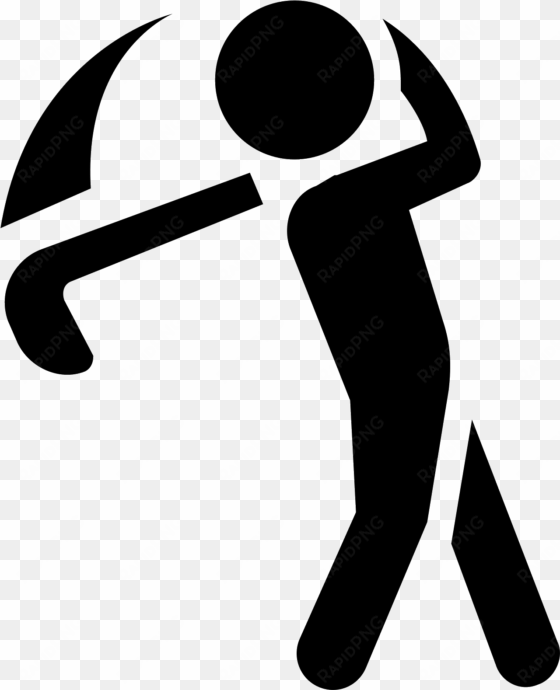 it's and outline of a person - golf icon png