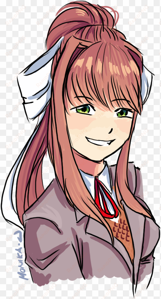 it's just monika - cartoon