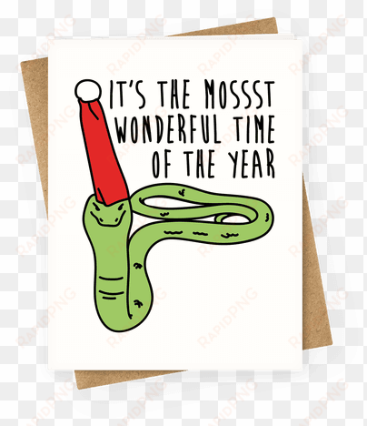 it's the mossst wonderful time of the year parody - greeting card