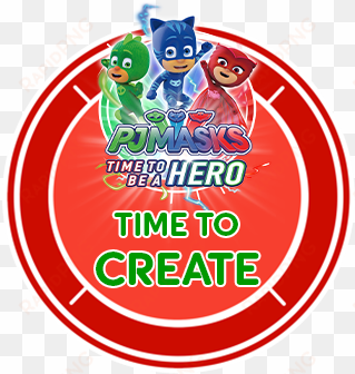 it's time to be a hero - pj masks multi coloured square filled cushion