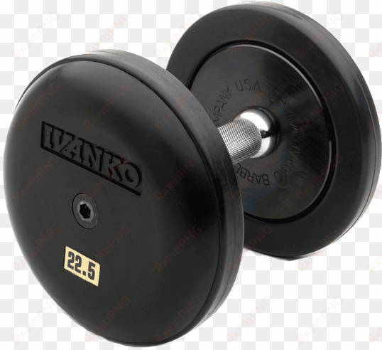 ivanko dumbbells ivanko®rubber encased cast iron plate - techno dumbbells