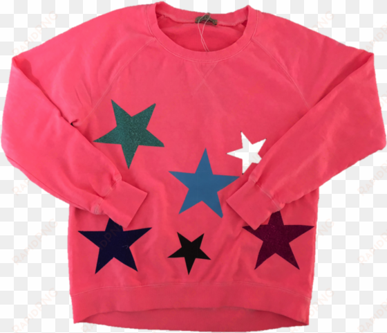 izzi sweat pink with glitter stars