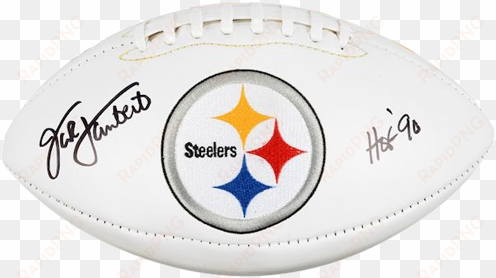 jack lambert autographed pittsburgh steelers logo football - pittsburgh steelers