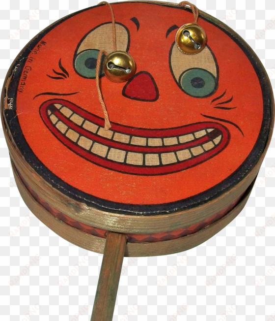 jack o' lantern face halloween drum shaker noisemaker - jack-o'-lantern