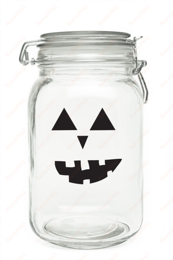 jack o' lantern face mason jar - mason jar